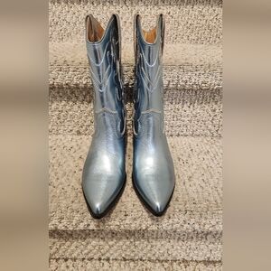 Dolce Vita Metallic Blue Western Boots